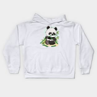 cute panda kid Kids Hoodie